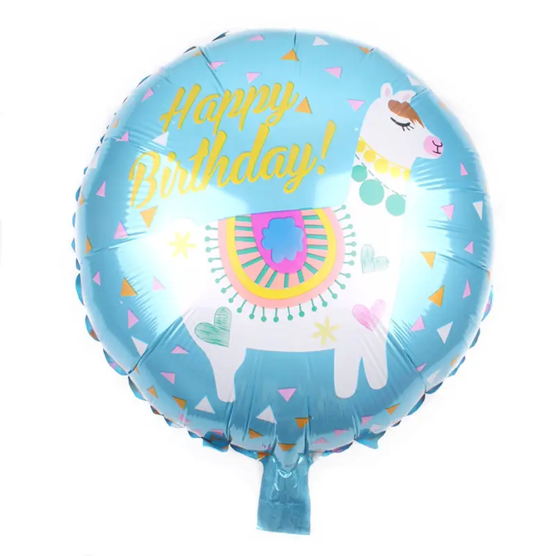 5pcs/lot animal beast alpaca birthday happy letter print Foil balloon party decoration baby shower supplies | Дом и сад