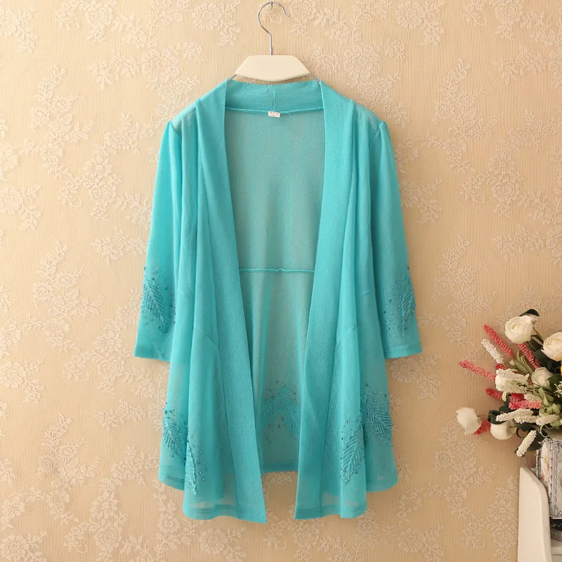 Летние кимоно блузки Вышивка Цветочные женские кардиганы рубашки топы шаль 2017