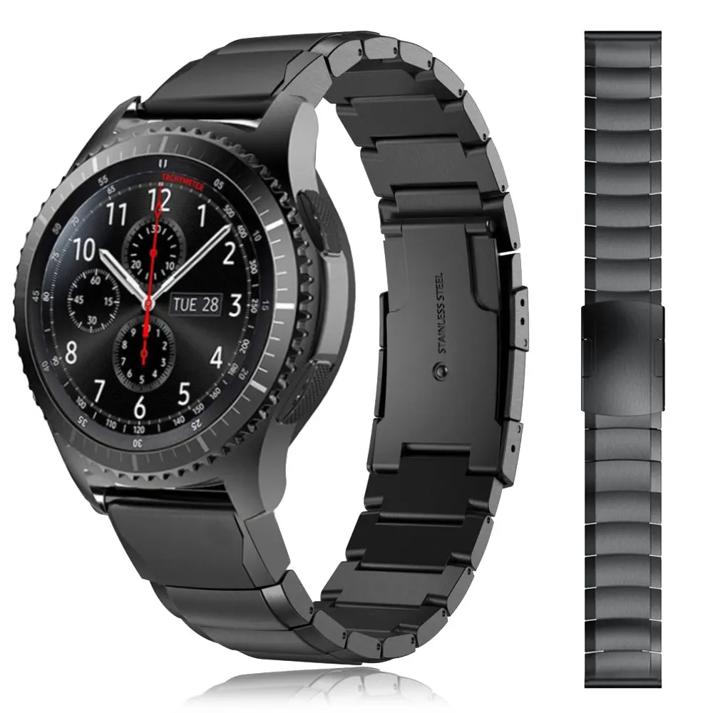 Ремешок из нержавеющей стали для Samsung Galaxy Gear S3 браслет galaxy 42 мм 46 22 20 S2 Classic|Ремешки