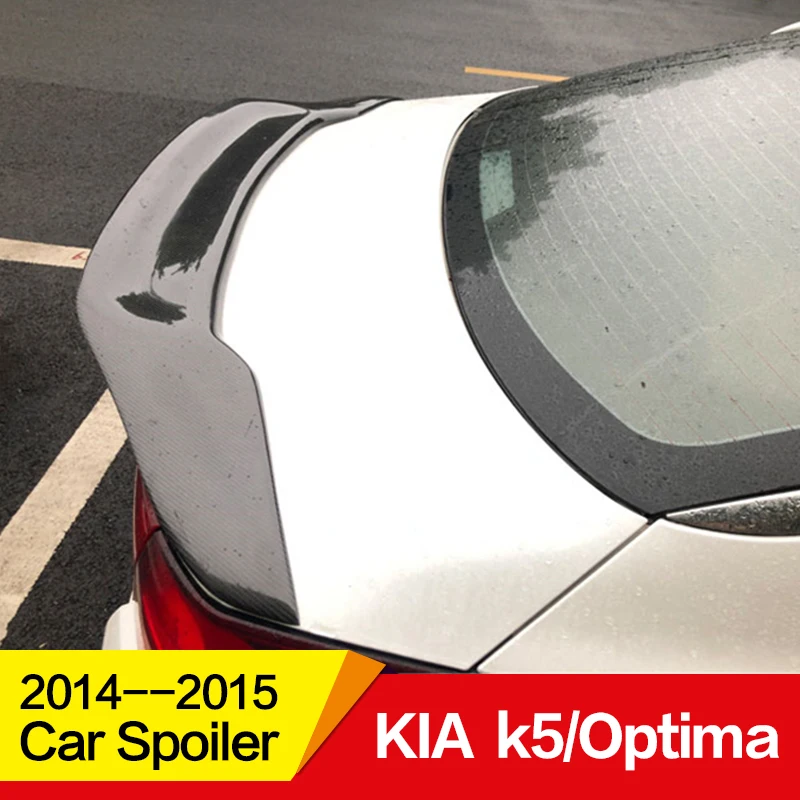Используется для KIA k5/спойлер Optima год глянцевое углеродное волокно/FRP заднее крыло R стиль спойлер, аксессуары