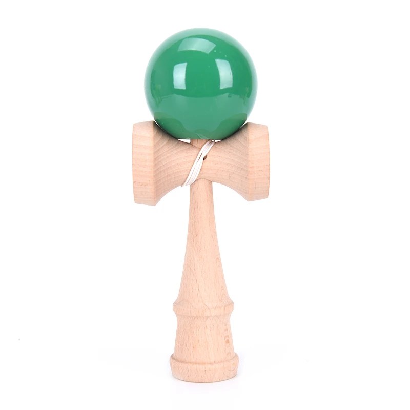 Зеленый Новые 20 см деревянные игрушки мяч шар Kendama PU краски струны профессиональные игрушки для взрослых досуг спортивная игрушка для игр на открытом воздухе - Цвет: Зеленый
