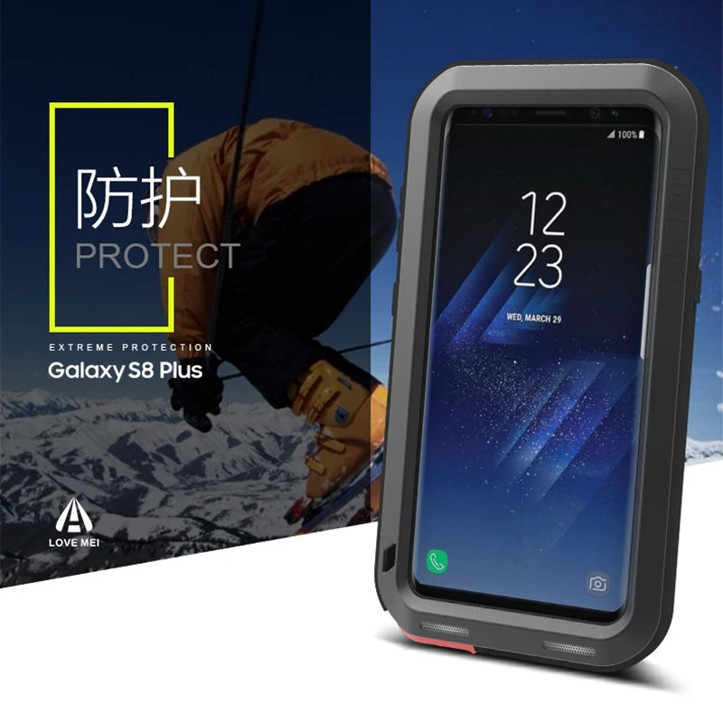 Чехол Love mei из алюминия и металла для Samsung S8 противоударный чехол телефона с
