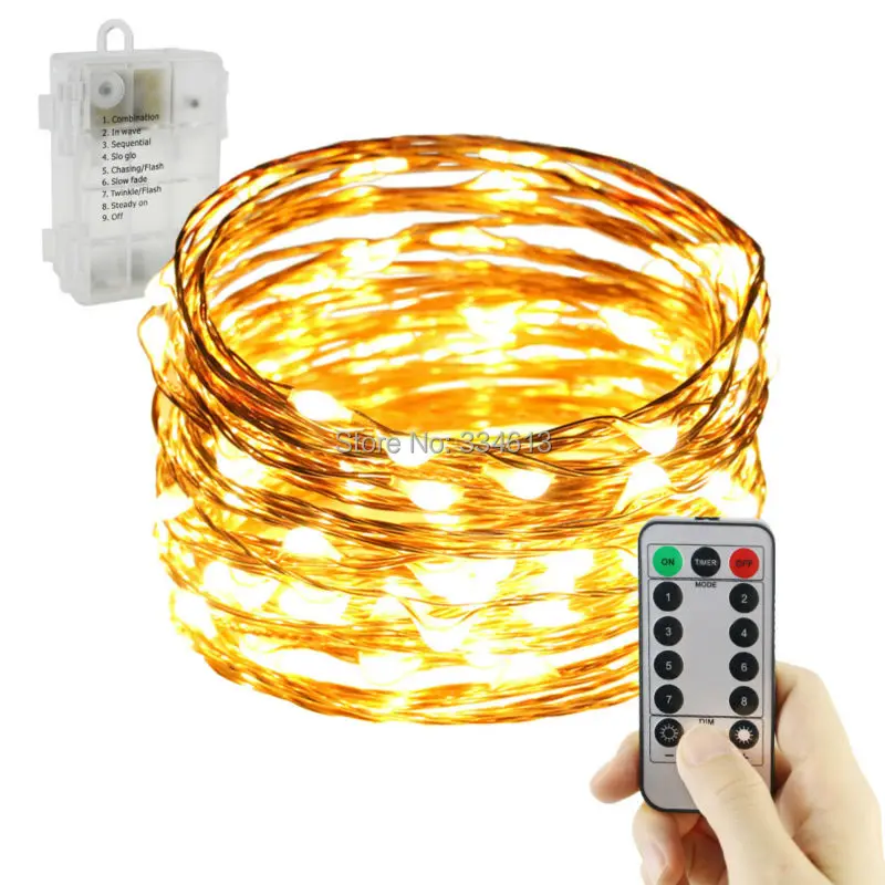 6AA на батарейках 10 м/33FT 100LED медный провод струнные огни Звездные Рождественские