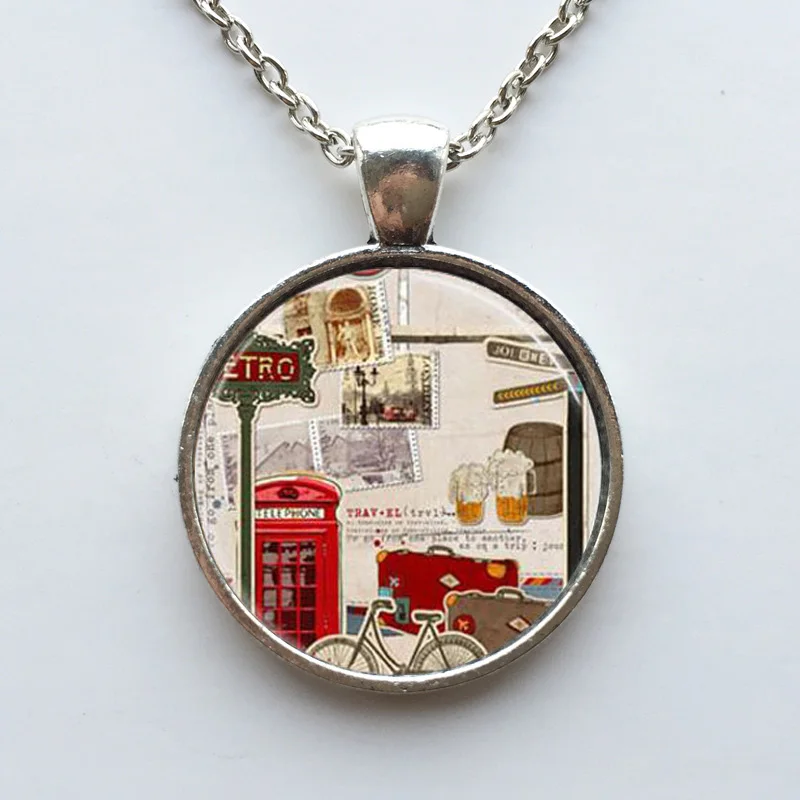 Подвеска Путешествие ожерелье красная телефонная будка Лондон Англия