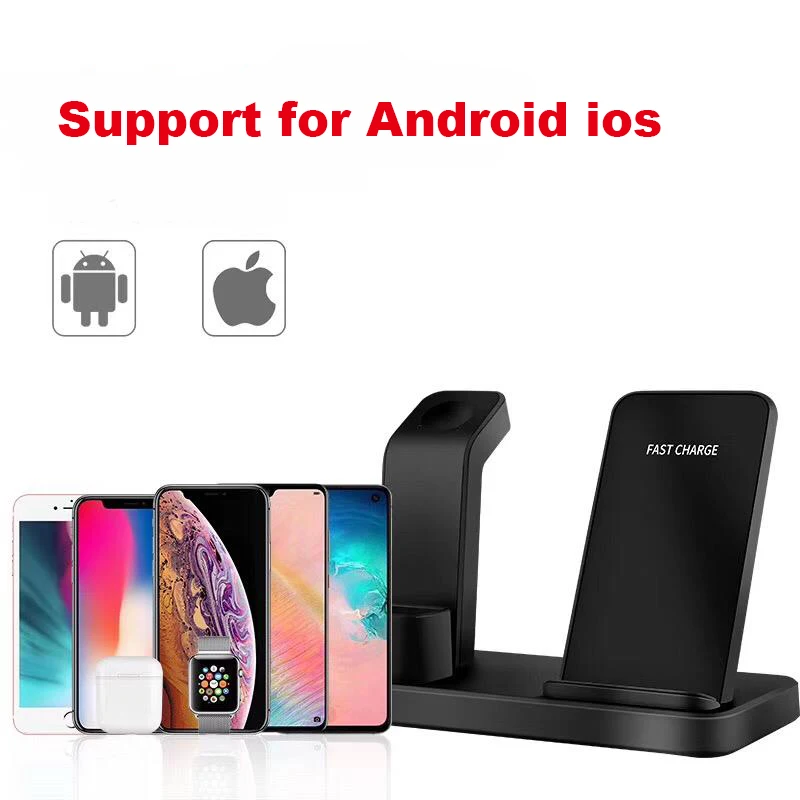 Беспроводное зарядное устройство Qi 7 5 Вт 10 для iPhone X 8 XR huwei быстрая зарядка Apple Watch 4