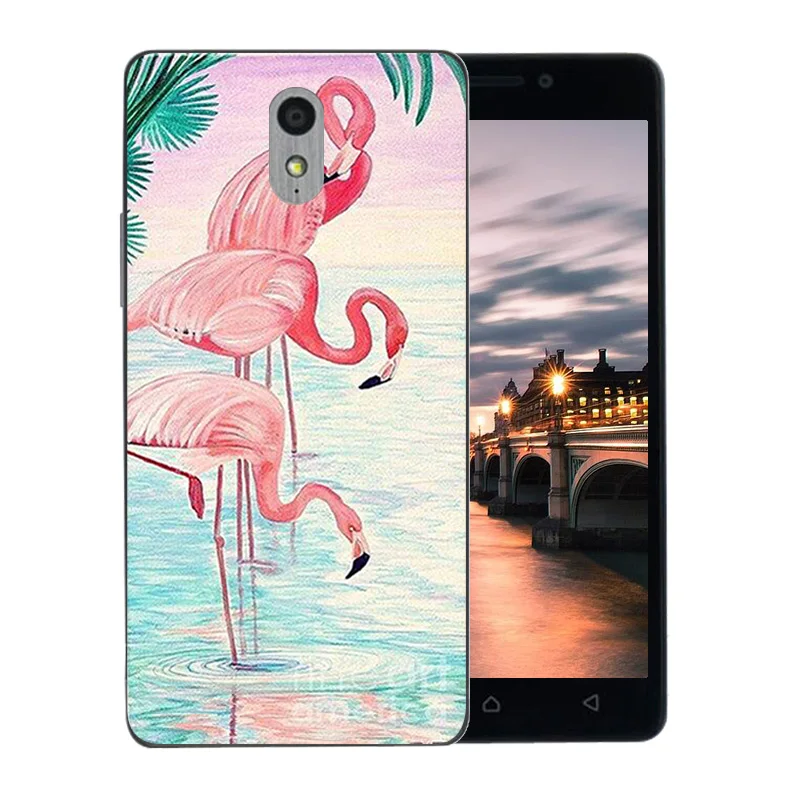 Новый роскошный мягкий силиконовый чехол для Lenovo P1M Vibe Flamingos с узором из ТПУ Для a40