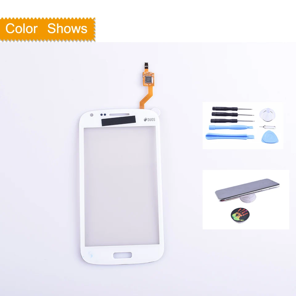 white with gift Для samsung Galaxy Core GT i8260 i8262 i8268 8260 8262 сенсорный экран Сенсорная панель дигитайзер передняя стеклянная линза сенсорный экран без lcd - Цвет: white with gift