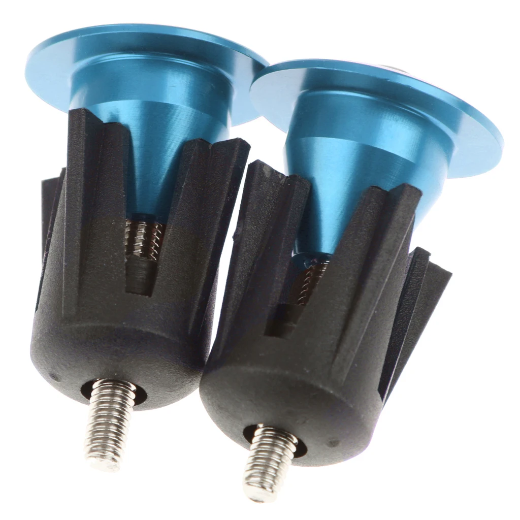 1 пара цветные алюминиевые Заглушки для руля велосипеда | Спорт и развлечения