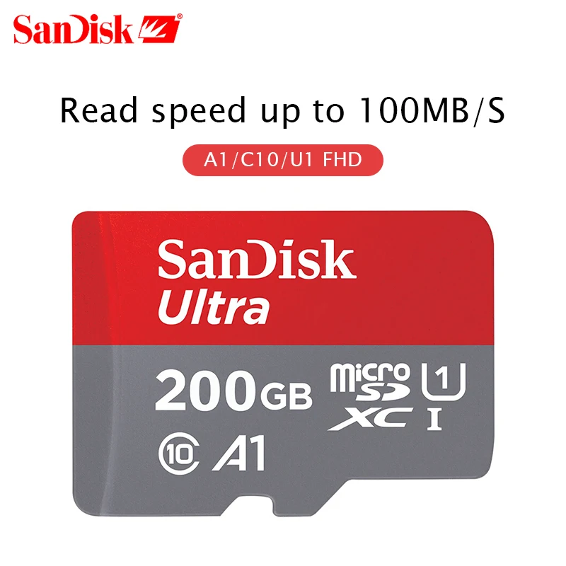 Карта памяти SanDisk Ultra 200 ГБ TF карта 100 МБ/с./с microSDHC/micro SDXC|Карты памяти| |