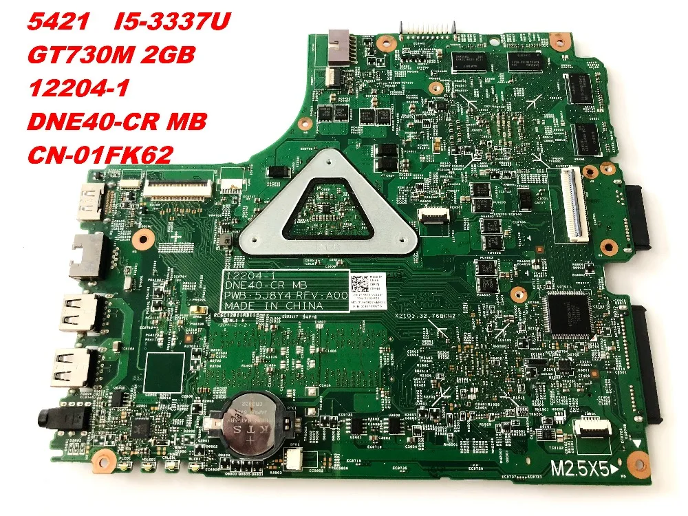Оригинальный Для DELL 5421 I5-3337U материнская плата GT730M 2 Гб 12204-1 DNE40-CR MB CN-01FK62