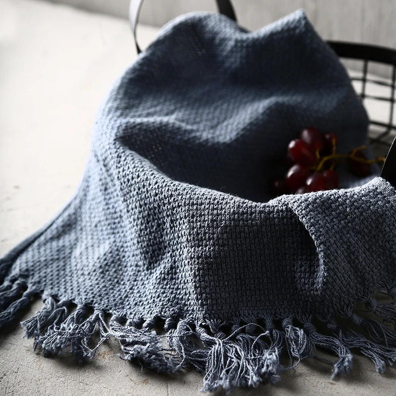 2 шт./компл. салфетки с кисточками вафельные чайные полотенца на стол хлопковые