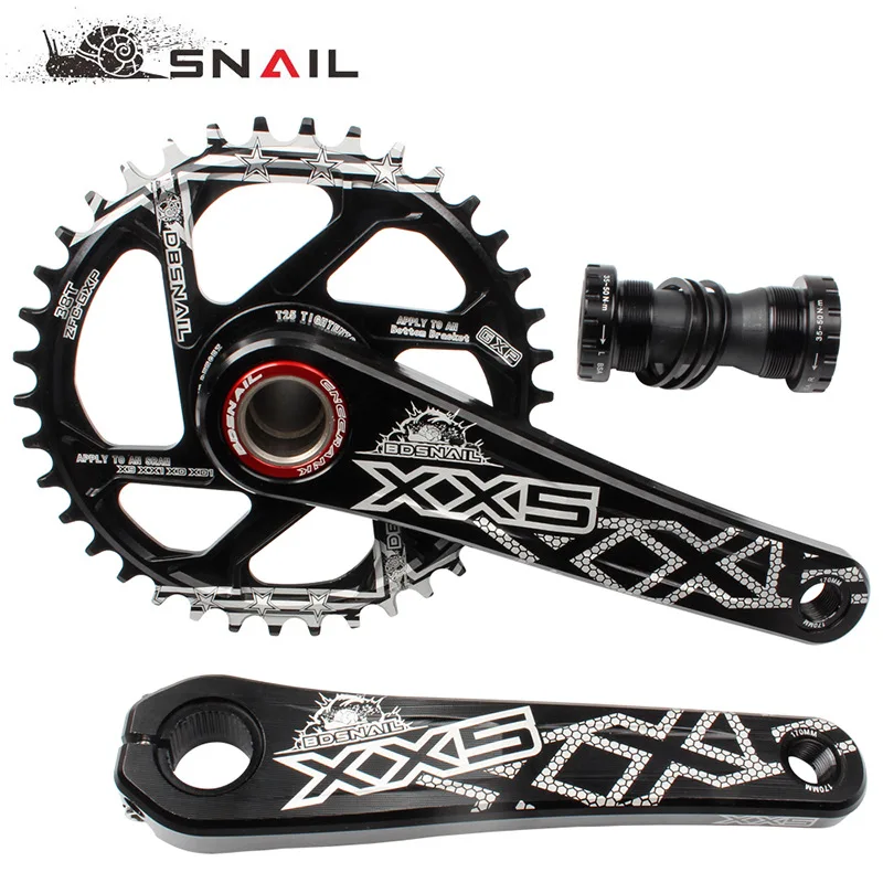 

SNAIL Mtb Crankset Central Lock Crankset for Gxp Crank Bike Crankset 30T 32T 34T 104BCD Refitting Parts