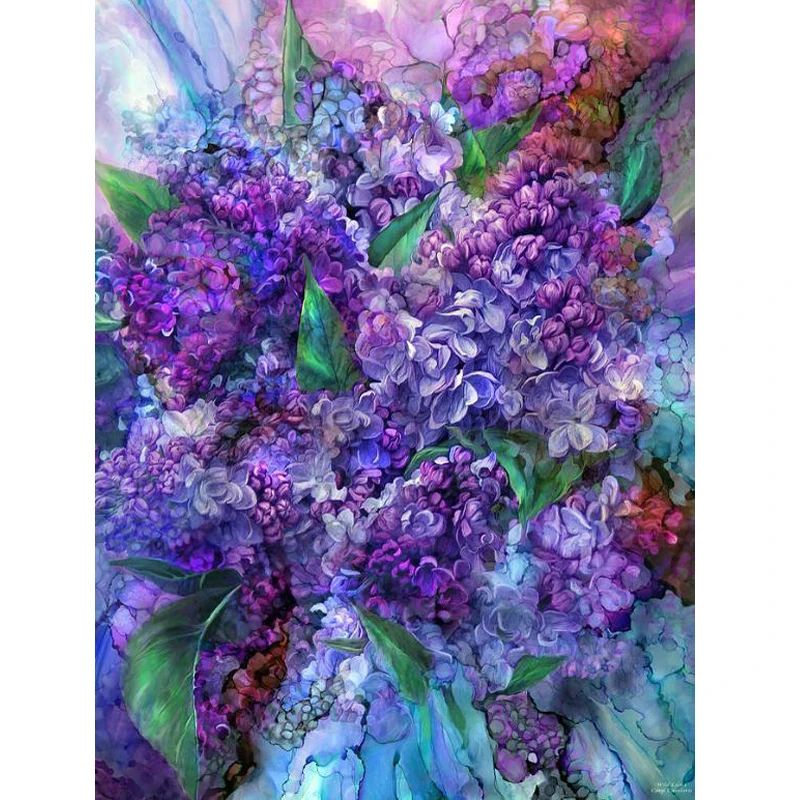 Стразы GLymg Wild Lilacs для рукоделия вышивка 5D алмазная картина Набор Diy Алмазная