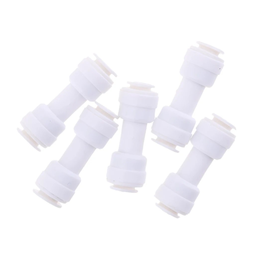 

5Pieces 1/4 inch 1/4 inch Pushfit Straight Ball Valve Connector Fitting - Fridge Pipe , RO Water Reverse Osmosis Tubing