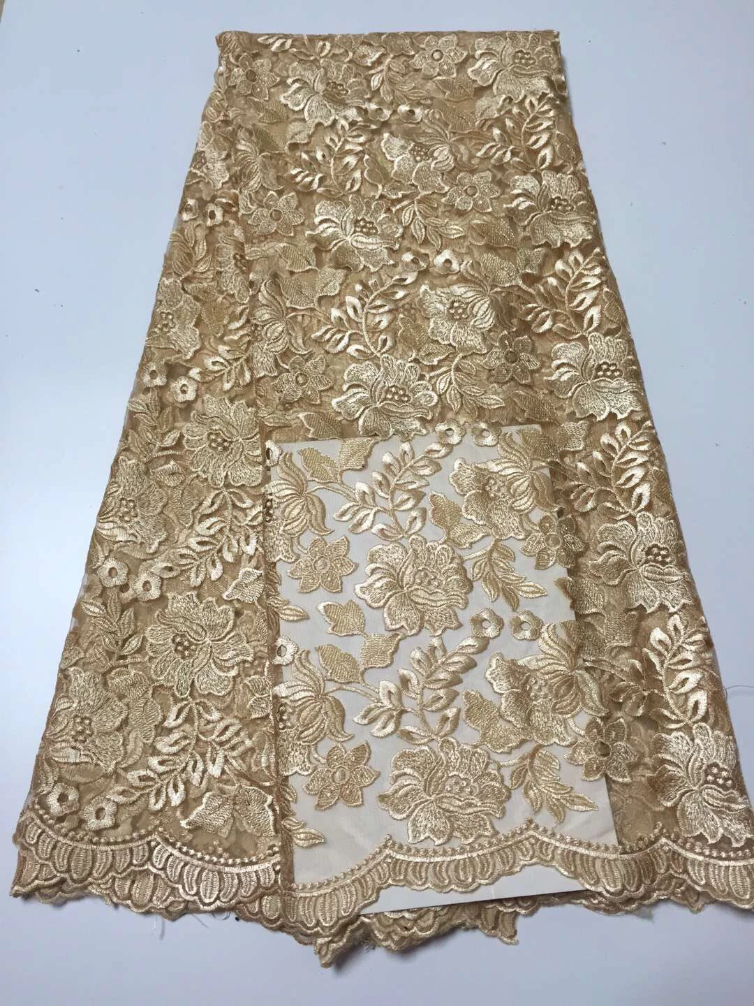 Новейшая африканская кружевная ткань с вышивкой французская дешевая из тюля