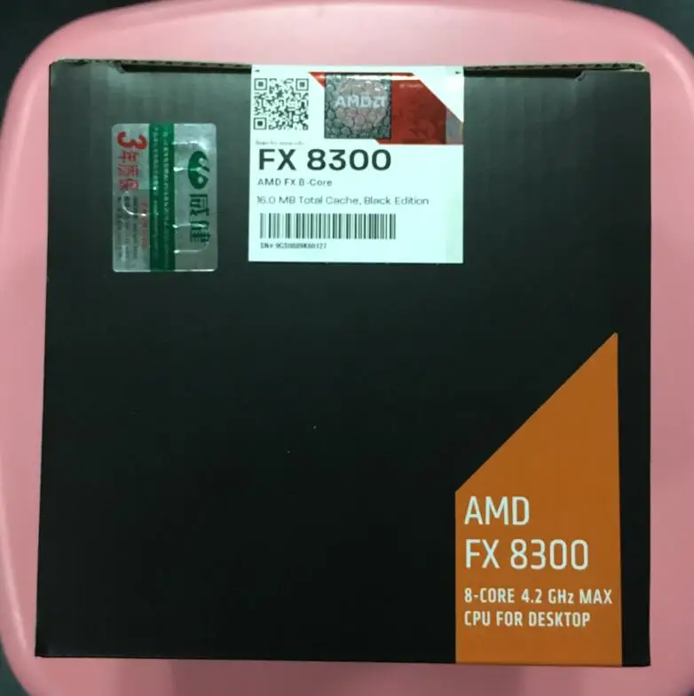 AMD FX-Series FX-8300 в штучной упаковке теплоотвод FX 8300 Octa Core AM3+ cpu FX8300 FX 8300 работающий исправно настольный процессор