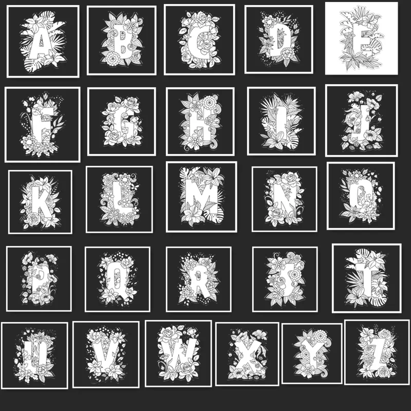 

A-Z 26 Flower Alphabet Transparent Clear Silicone Stamp/Seal for DIY Scrapbooking/Photo Album Craft Decorative Clear Stamp 2019
