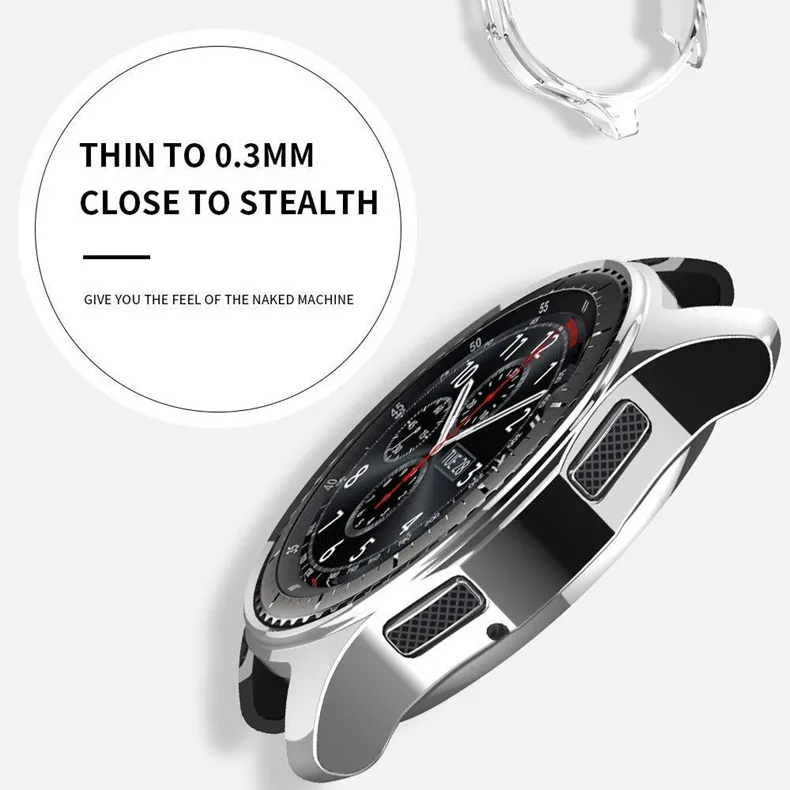 Чехол для Galaxy Watch, 46 мм, 42 мм, активный, 40 мм, тонкий, мягкий, TPU, силиконовый, ультра тонкий, цветной, покрытие, чехол для samsung gear S3