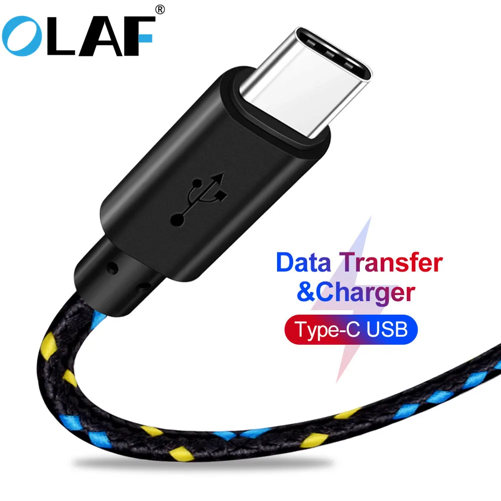 Кабель usb type C для мобильного телефона USB C кабель для быстрой зарядки type C кабель для usb type-C нейлоновый плетеный кабель для передачи данных 50 см/1 м/2 м/3 м