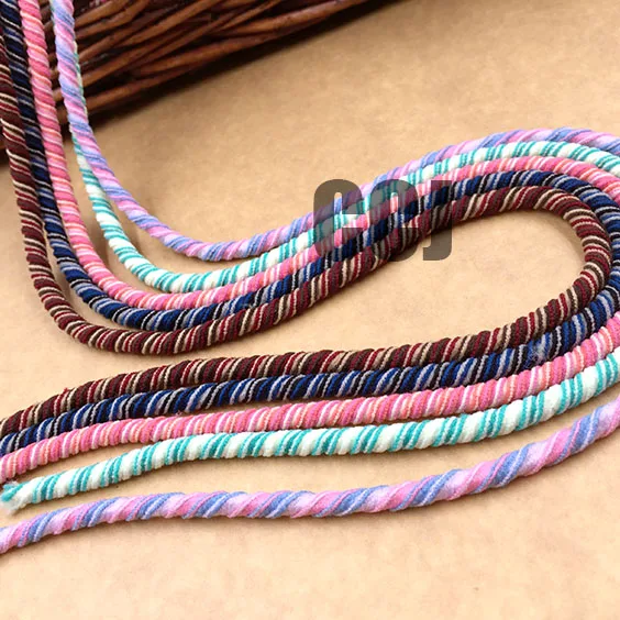 Хорошее качество! 4 мм диаметр Цвет Ретро Стиль Круглая эластичная/мягкая нить