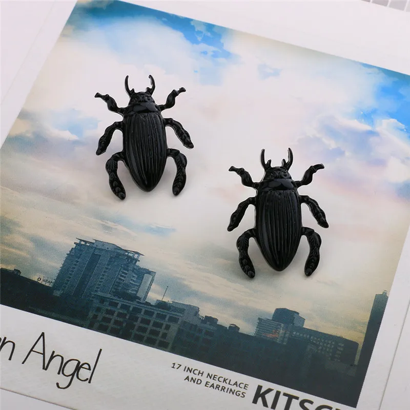 Vintage Retro Rock Kpop Fashion Bijoux Jewelry Stud Earrings Brincos Zinc Alloy Ornament Insect Shaped Pendant Feminino Earring | Украшения