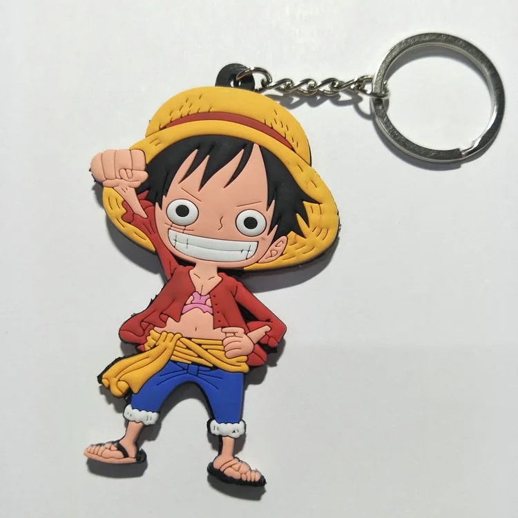 От 6 до 9 см OnePiece Луффи Чоппер Зоро мультфильм аниме брелок для ключей ПВХ фигурка