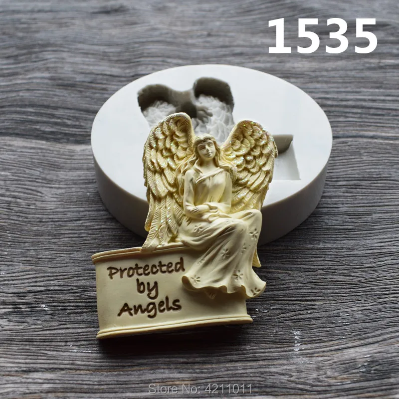 Guardian goddess Angel силиконовая форма для торта украшение для помадной глазури Diy Эфирное масло расправляющее гипсовые поделки Мыло Свеча форма