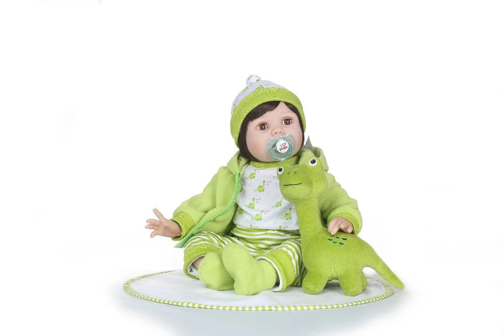 NPK 55 см силиконовые куклы reborn bebe мигалка кукла Playmate для девочек мягкие игрушки baby
