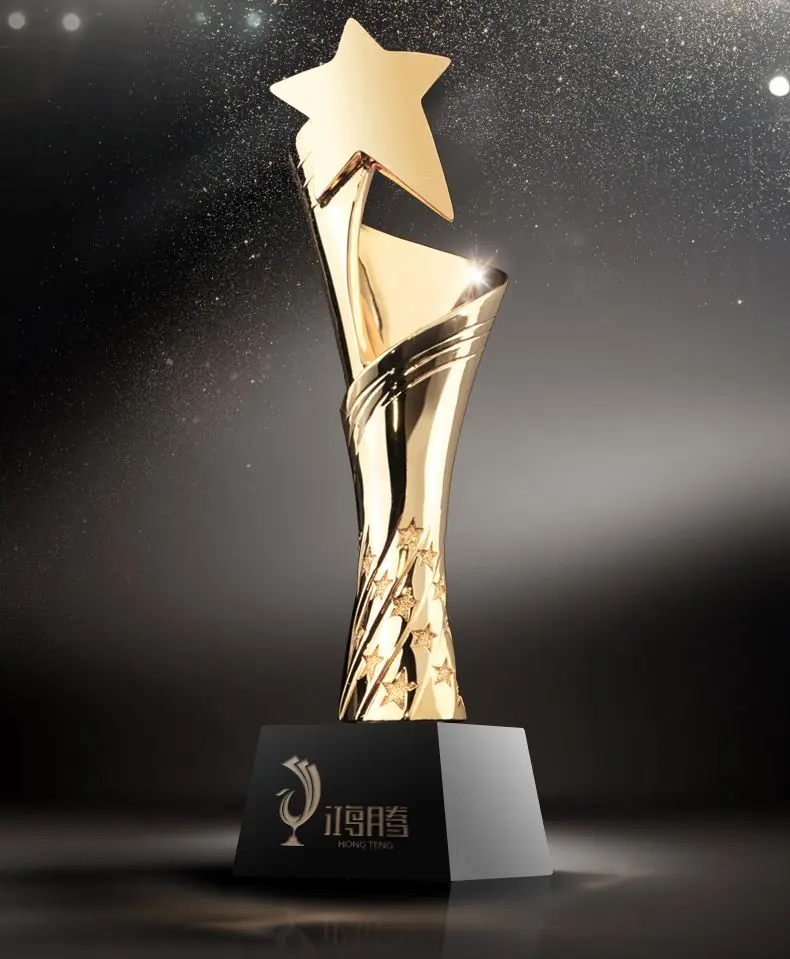 Высокое качество! Великолепный хрустальный трофей металлический из смолы