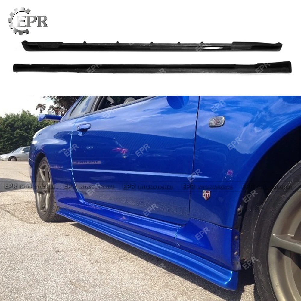 Для Nissan Skyline R34 GTR углеродное волокно NIS боковая юбка расширение (189 см) Комплект