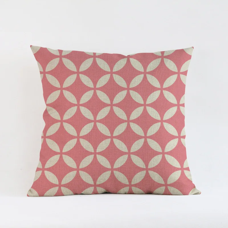 Чехлы для подушек с геометрической линией и многоугольным рисунком в виде