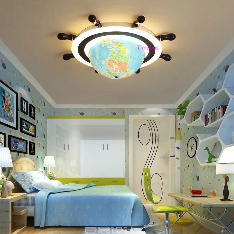 Детская комната светодиодный потолочный светильник защита глаз Спальня Глобус