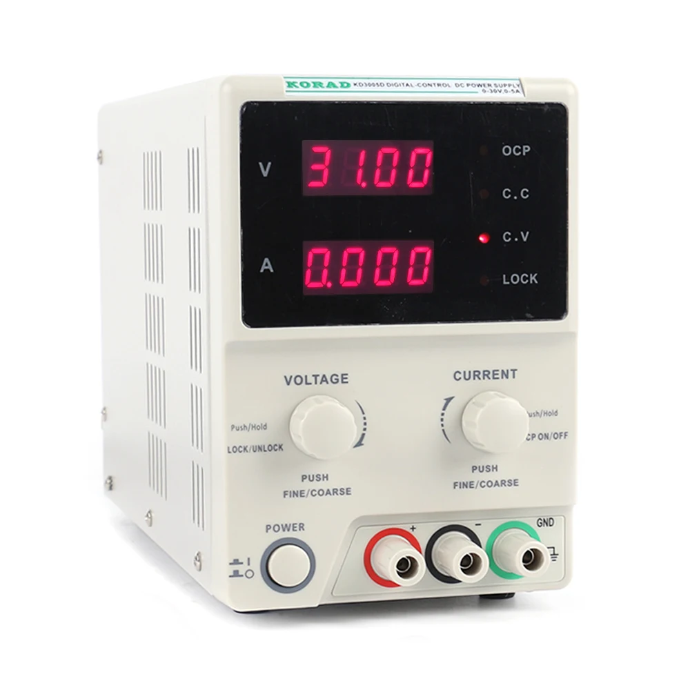 KD3005D Высокоточный лабораторный источник питания регулируемый Цифровой 30 в 5A 0,01 в 0.001A точный регулятор напряжения источник питания постоянного тока