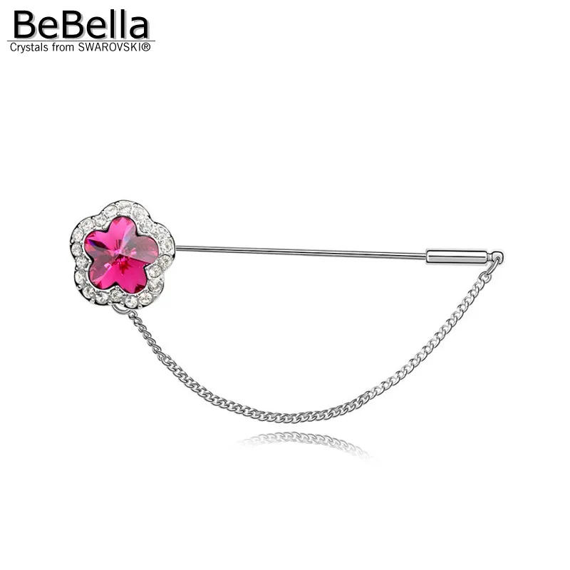 BeBella брошь с кристаллами сливы и от Swarovski модные украшения для девочек женский