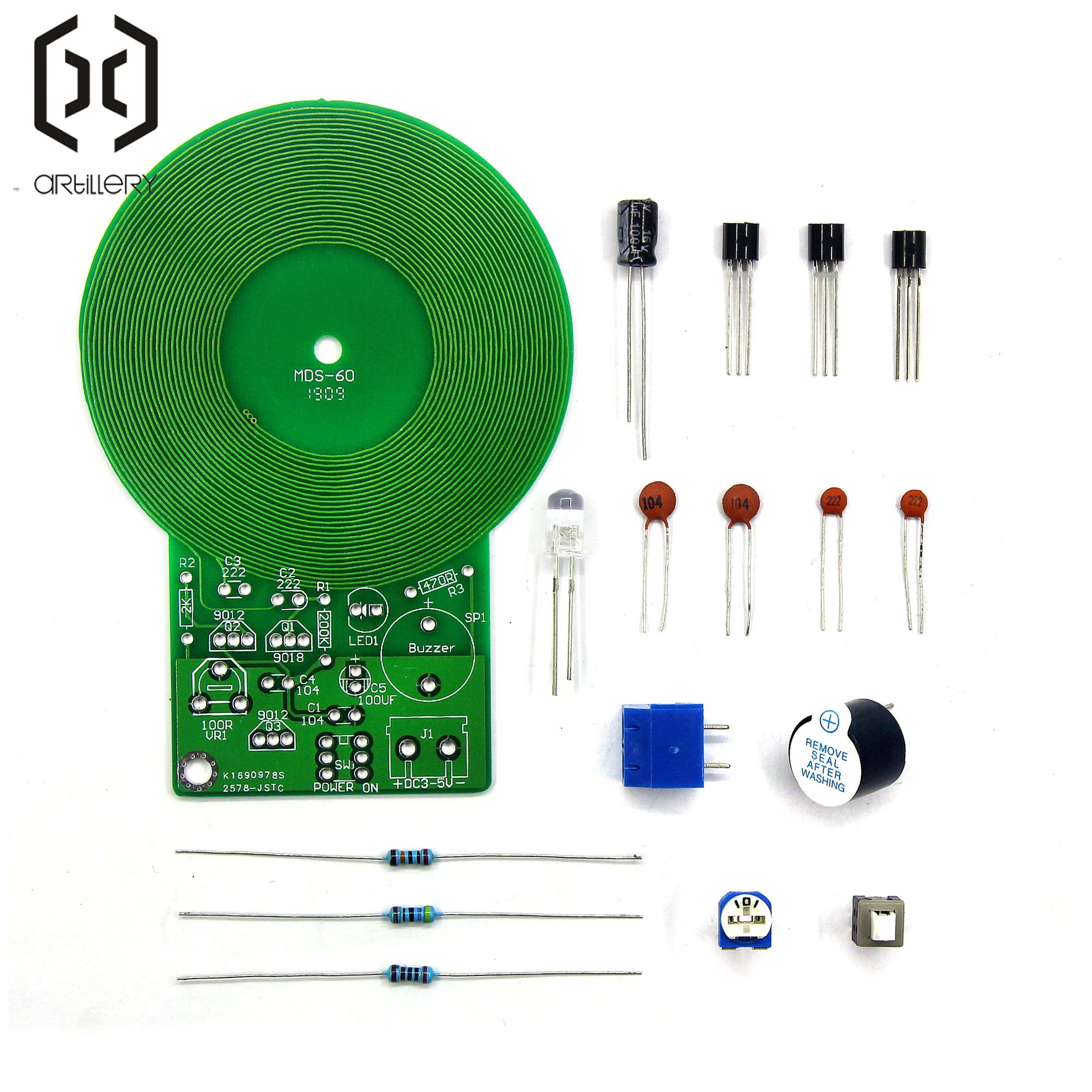 DIY Kit детектор металла Комплект Электронный комплект DC 3 V-5 V 60 мм Бесконтактный Сенсор Модуль платы блока программного управления DIY электронная часть детектор металла