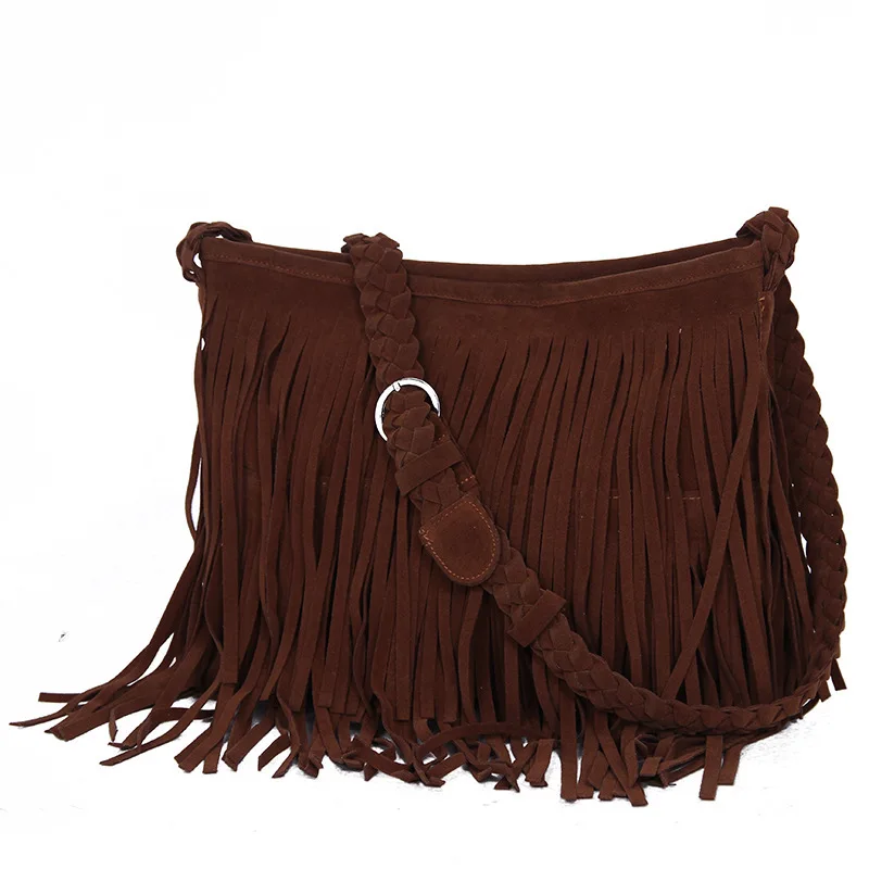 X Online Лидер продаж женская модная сумка с кисточками мессенджер из искусственной