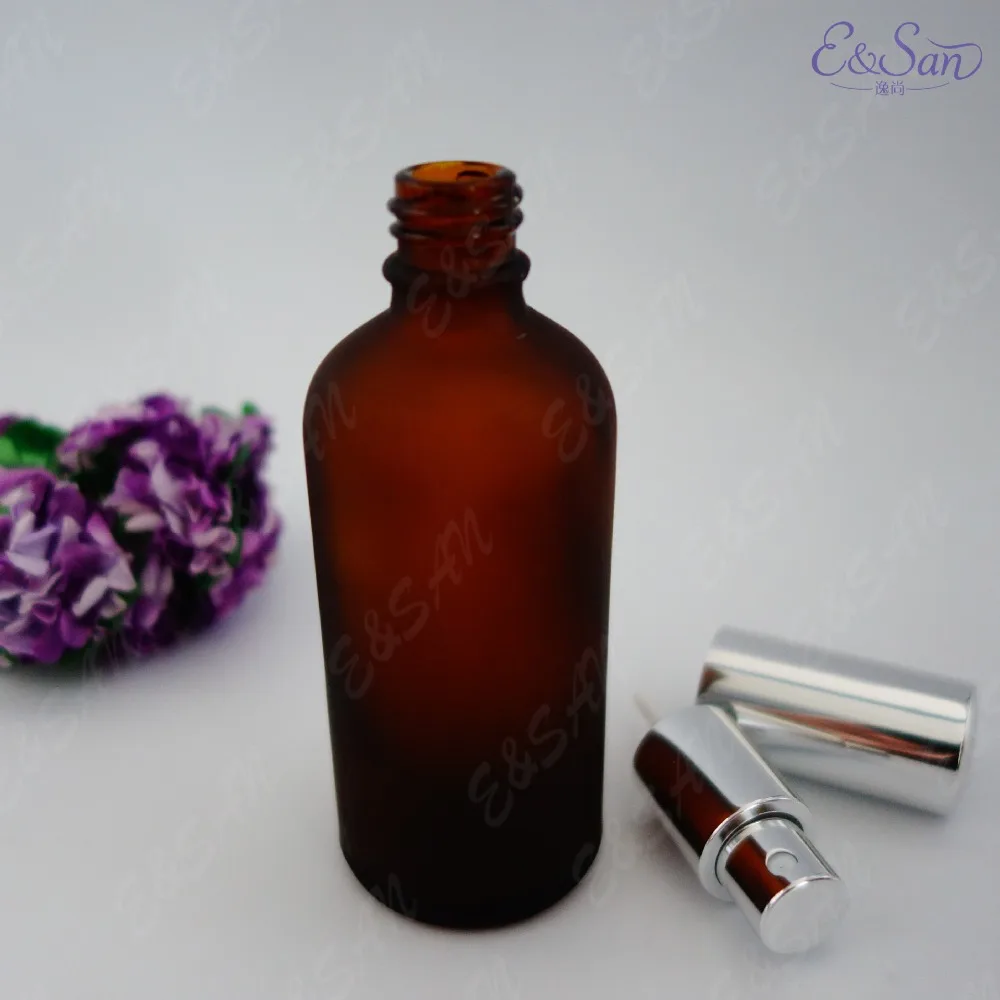 VP08M-100ML большой коричневый цвет круглая глазурь флакон для духов стеклянная