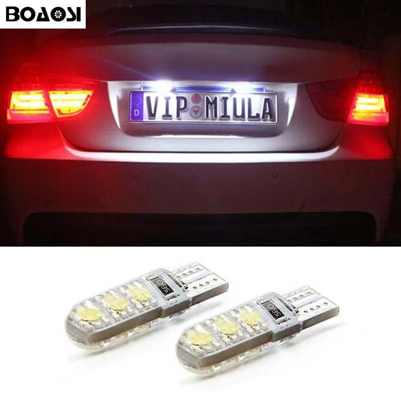 BOAOSI 2x T10 LED W5W Samsung 5050SMD Автомобильный номерной знак лампы для Toyota Corolla Avensis Yaris Rav4 Auris