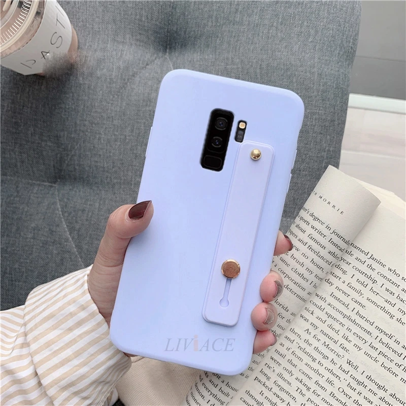 Силиконовый чехол для samsung galaxy s10, 5g, s10e, s9, s8 plus, s7, s6 edge, note 9, 8, 5, повязка на запястье, держатель для телефона, подставка, мягкий чехол