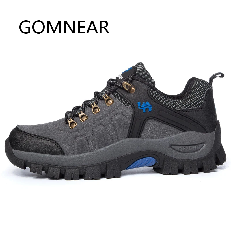 Gray Gomnead/зимние кроссовки для мужчин; тактические ботинки; уличная походная обувь; обувь для туризма и охоты; ботинки для альпинизма; обувь для мужчин - Цвет: Gray