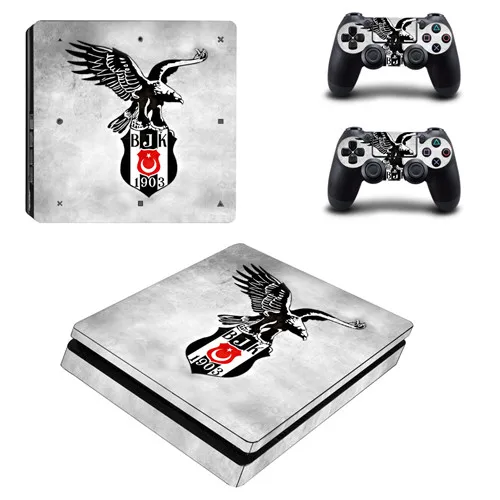 YSP4S-0135 Турция футбол Besiktas BJK PS4 тонкий стикер кожи для sony playstation 4 консоль и контроллер наклейка PS4 тонкий стикер винил - Цвет: YSP4S-0135