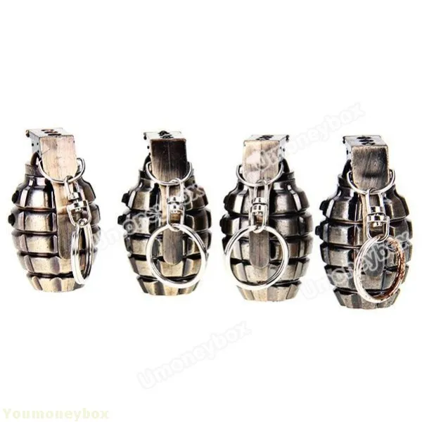 Hot selling Promotion sale Top quality 4pcs Grenade Style Keychains + 0.5mw Red Lasers White LED Lights Coppery|led zone|light led striplight video |