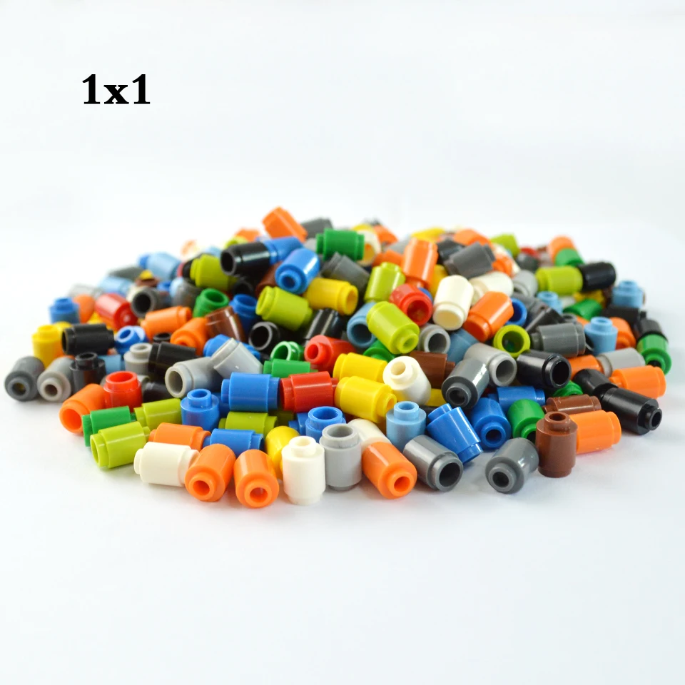 Smartable круглые строительные блоки 1x1 с открытым гвоздиком MOC детали игрушки для