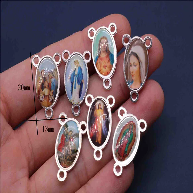 

Many Christ Jesus Icon Rosary Center Accessories, Classic Rosary Necklace Bracelet Center Medal Accessories Wholesale.100pcs