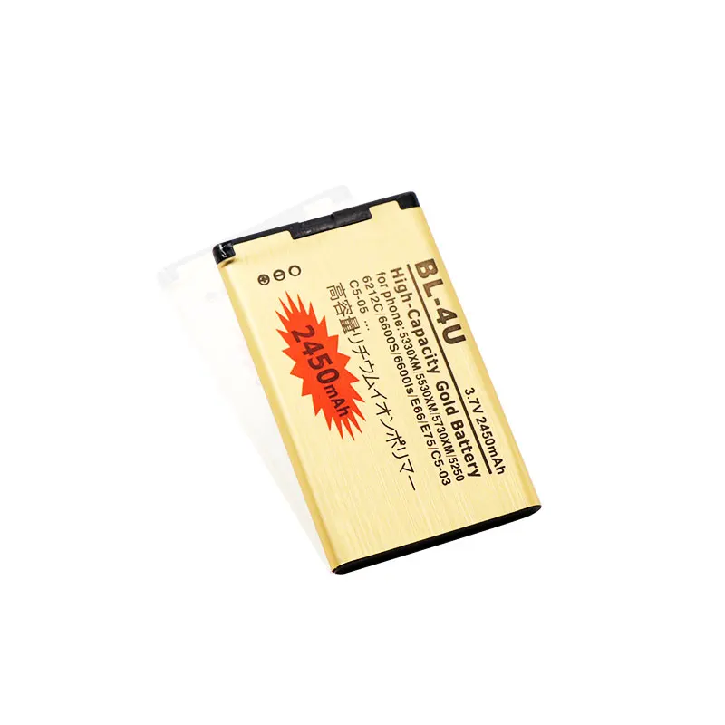 BL-4U золото Батарея для Nokia 5330XM 5530XM 5730XM 5250 6212C 6600S 6600is E66 E75 C5-03 C5-05 530 5730 3120C