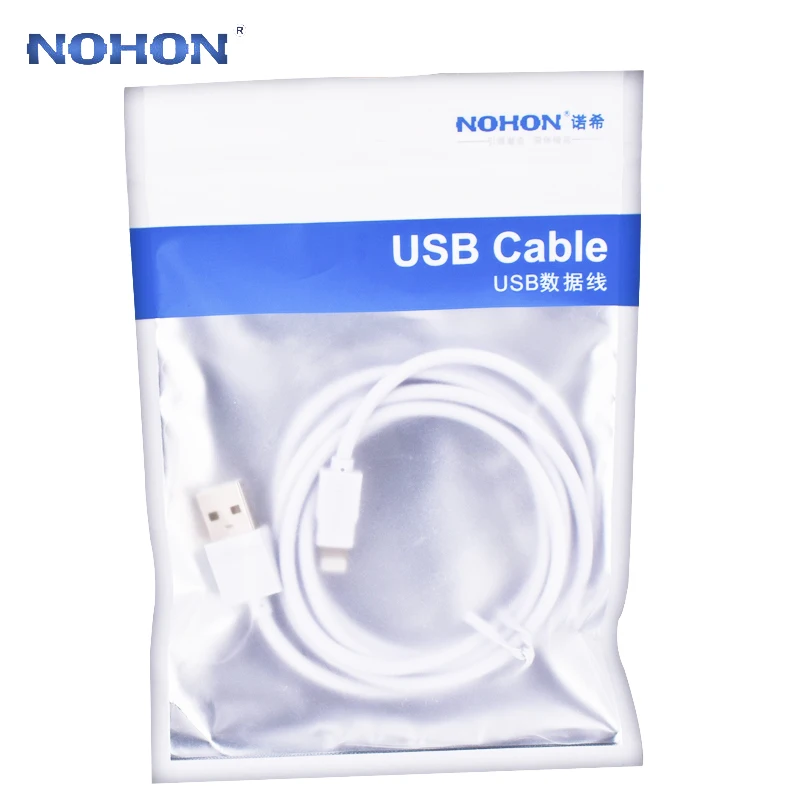 NOHON 8-контактный USB кабель для Apple iPhone 6 Plus 5 5S 5C iPad 4 Mini Air iPod Nano7 Touch 1,5 м кабель для быстрой зарядки и синхронизации данных - Цвет: White With Package