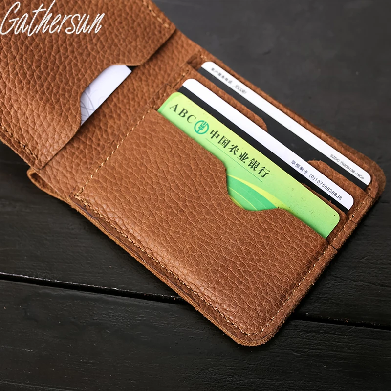 Кошелек мужской из натуральной кожи с 5 отделениями для кредитных карт|brand purse|purse