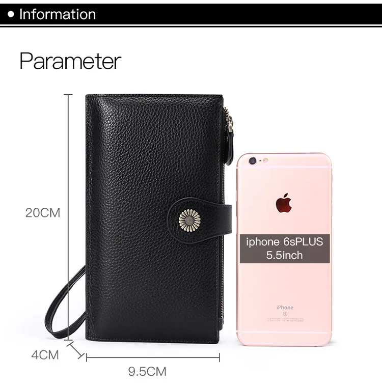 Пояса из натуральной кожи кошелек, Женский кошелек с чехол для телефона высокой емкости карты сумка для денег карман Длинные клатч Сумки Кошелек на молнии