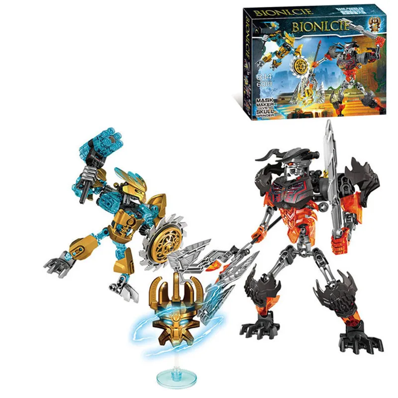 Новинка 107 шт. конструктор Bionicle Hero Tahu с маской и черепом строительные блоки для