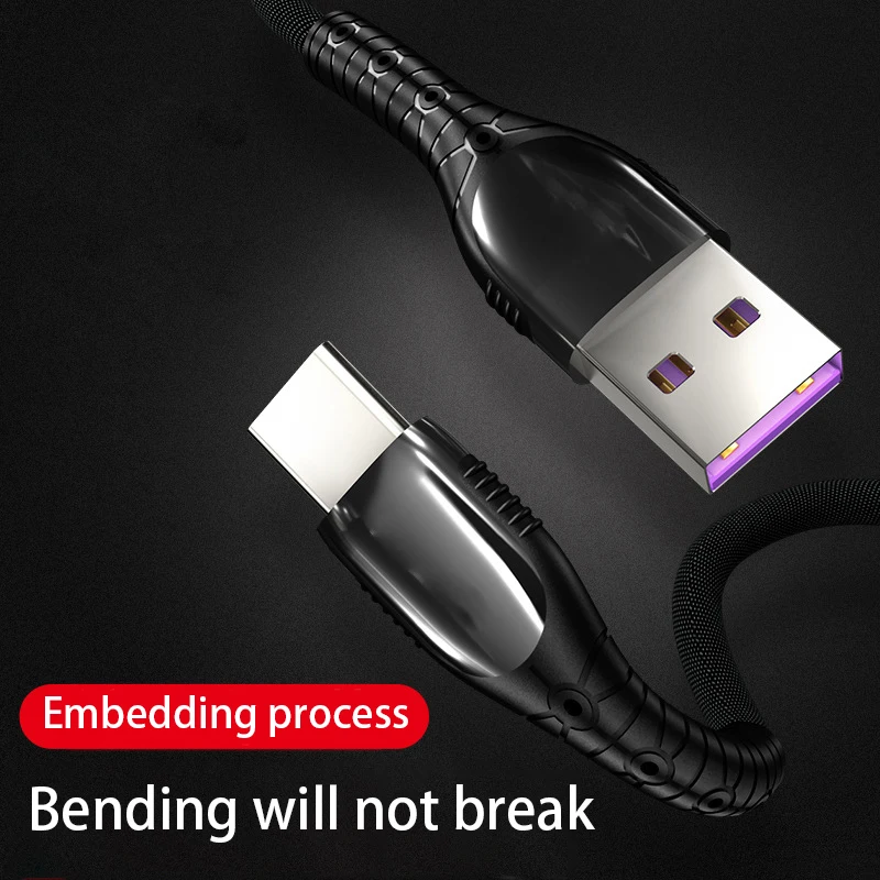 USB C type C кабель 5A 40 Вт QC 3,0 Для huawei mate 30 кабель для быстрой зарядки и передачи данных зарядное устройство для samsung note 10 Xiaomi Super Charge